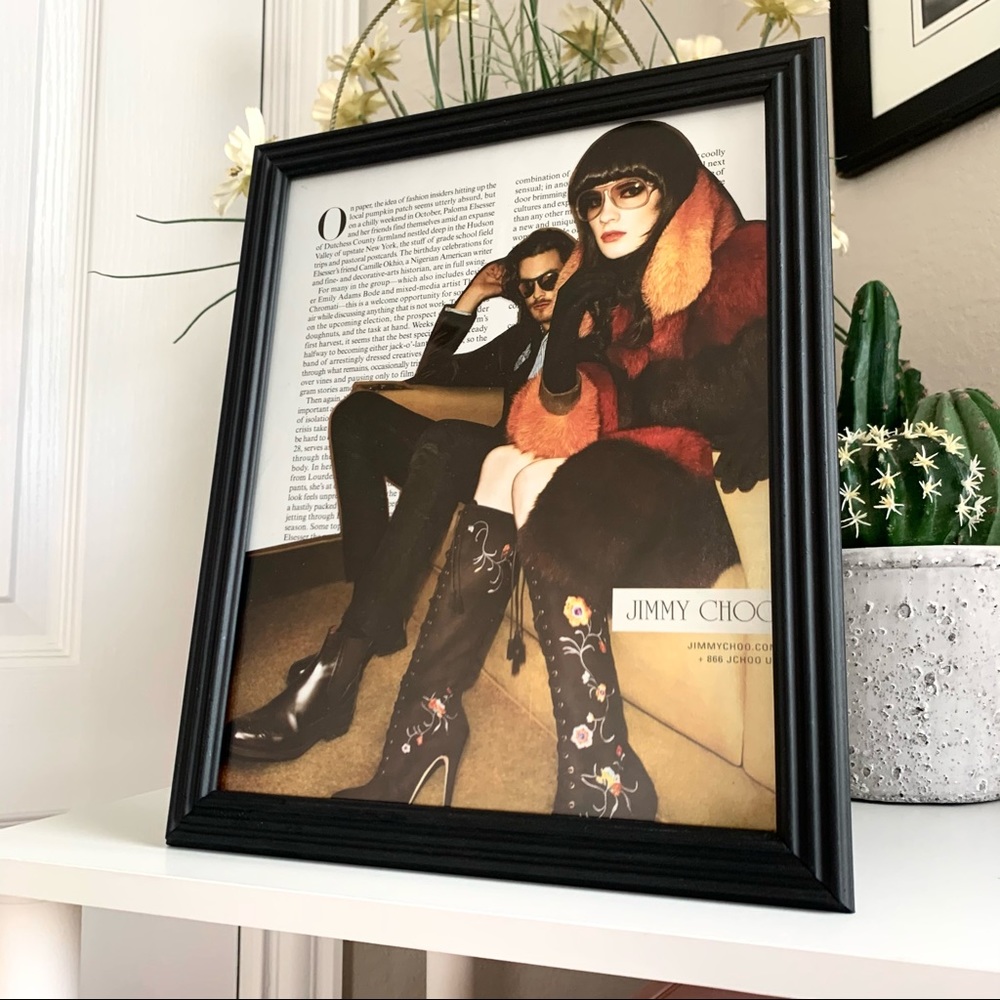 Luxury Editorial Fashion Collage Wall Art Glam Couple Chic Decor